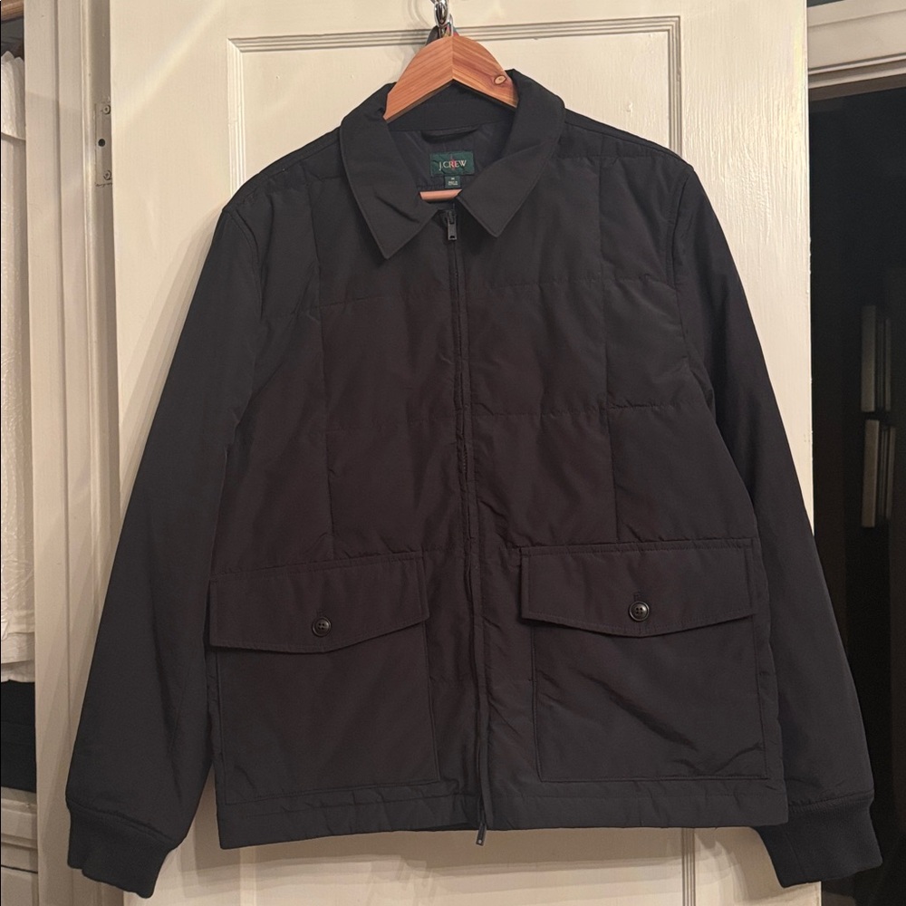 J. Crew Box-quilt insulated jacket with PrimaLoft * Navy Ink * Medium